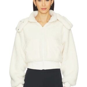 ALO Yoga Cream Teddy Jacket